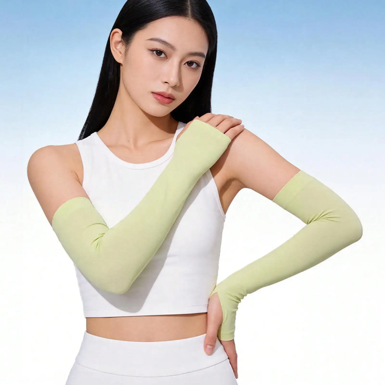 

2pcs Sun Protection Sleeves, Summer Thin Style, Unisex, Suitable For Driving, Sports, Cycling, UV Protection Arm Sleeves