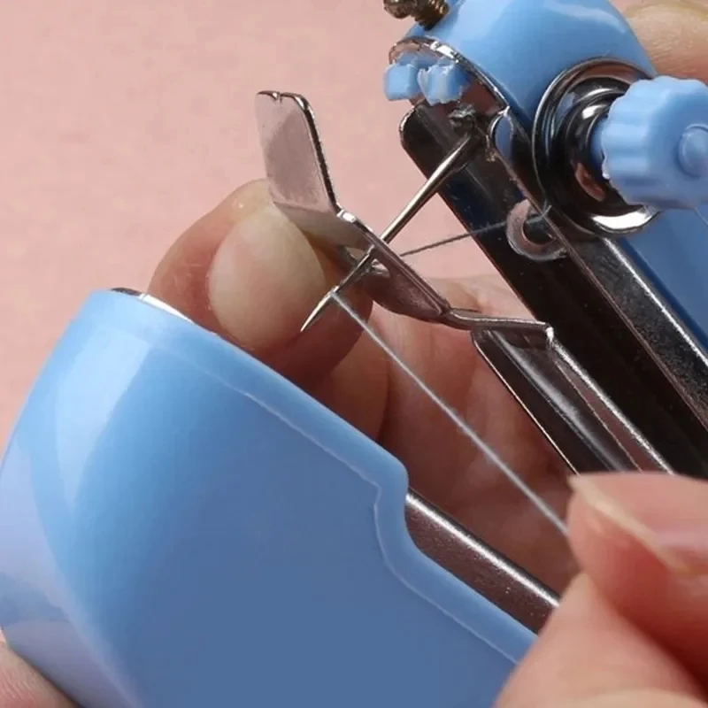 Portable Mini Manual Sewing Machine Portable Mini Travel PP Sewing Box Sewing Kits Set Cloth Fabric Handy Needlework Tool GYH image 5