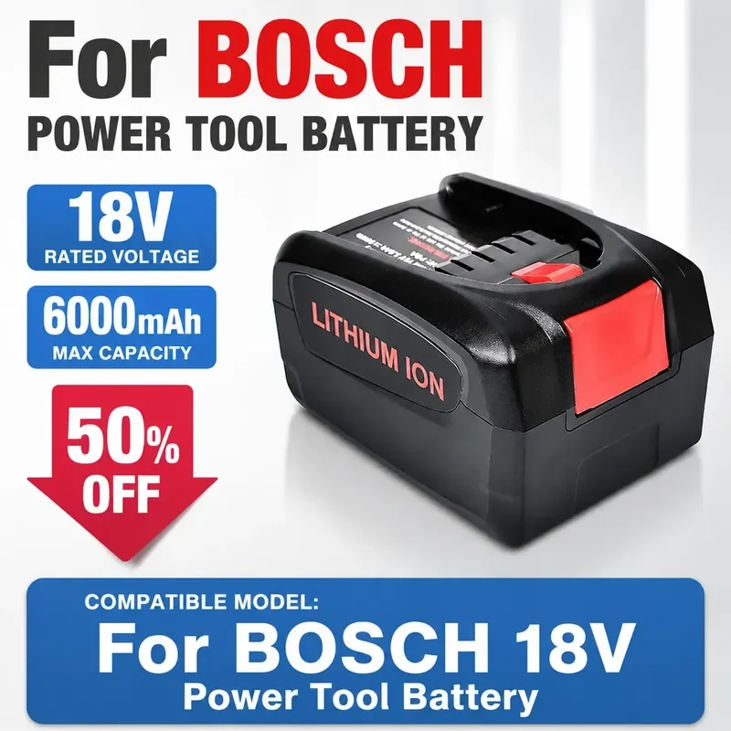

For BOSCH 18V Lithium Battery Accessories for Green Household DIY Series Vacuum Cleaner and Power Tools