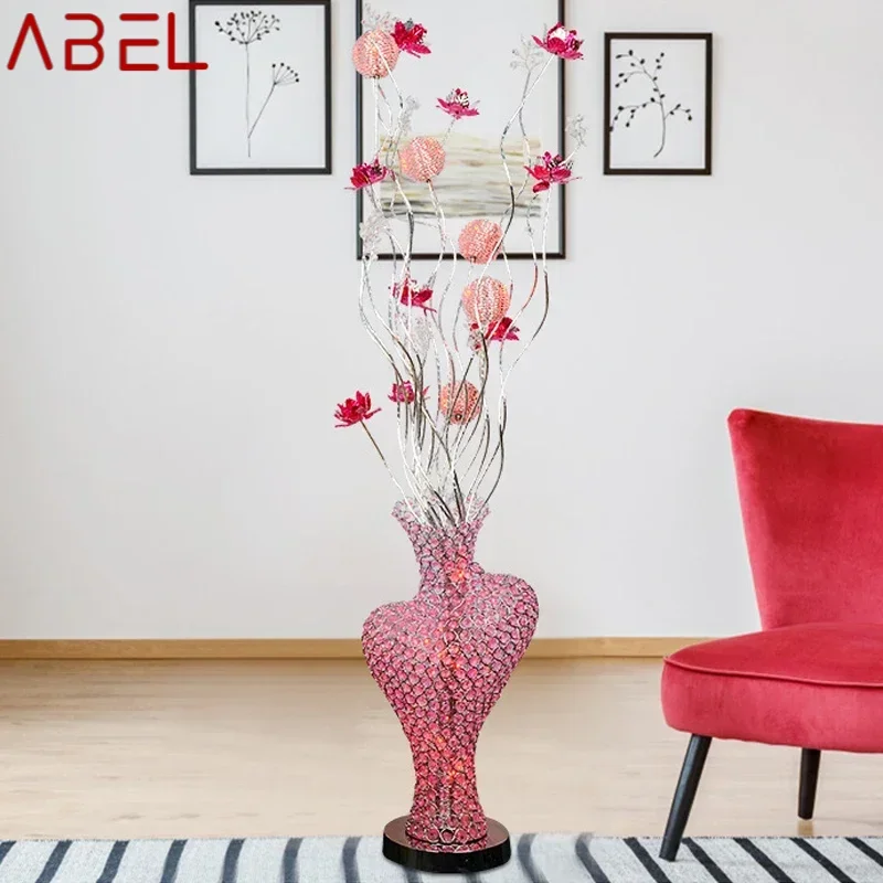 ABEL Modern Floor Lamp Fashionable Art Iiving Room Bedroom Wedding Aluminum Wire LED Decorative Standing Light