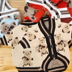 Vestiti per cani di lusso Halloween inverno caldo Cardigan maglioni per cani Chihuahua Bulldog francese abbigliamento cappotto per animali domestici giacca cucciolo articoli per animali domestici