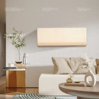 에어컨 먼지 커버, 단색 홈 장식, 부드러운 벽걸이 보호대 보호, 쉬운 청소 커버, 클래식 먼지, 1 개 