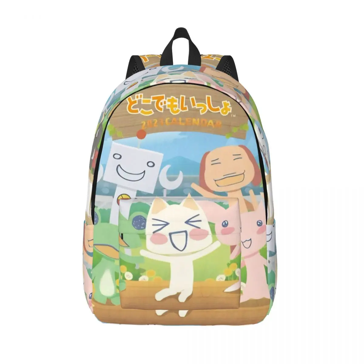 Toro Inoue Cat for Men Women Student School Bookbag Kawaii Neko Canvas Daypack Middle High College Sports
