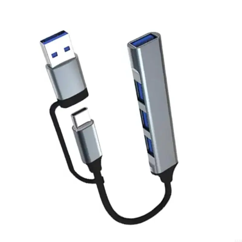 

LXAA Universal Type C Hub Splitter Adapter 4 Port Expansion USB for Data Transfer