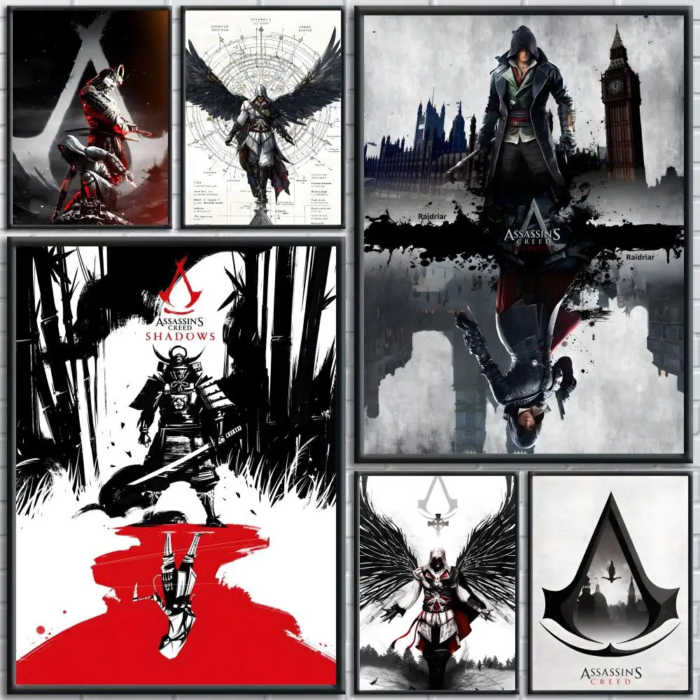 

Video Game A-Assassins Creed Shadows Poster Trendy And Easy-to-Apply Wall Art Stickers For Home Decor And Dorm Room Walls