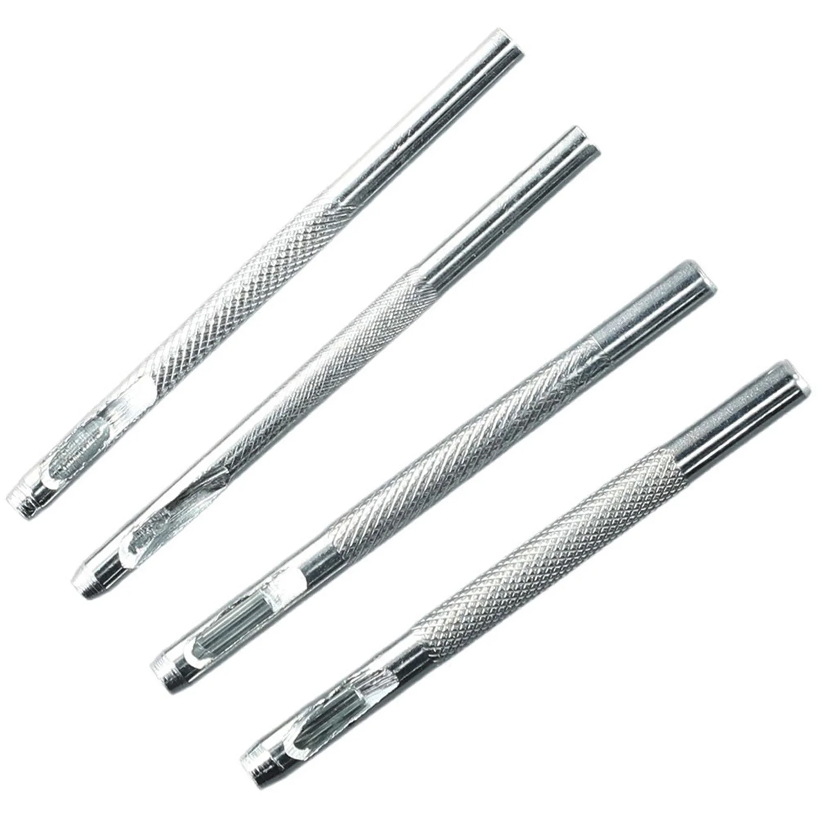 4 * кожаный комплект дыроколов круглой формы, ремешок для часов, полый DIY кожаный ремесло, полый дырокол, пластиковые ручные инструменты