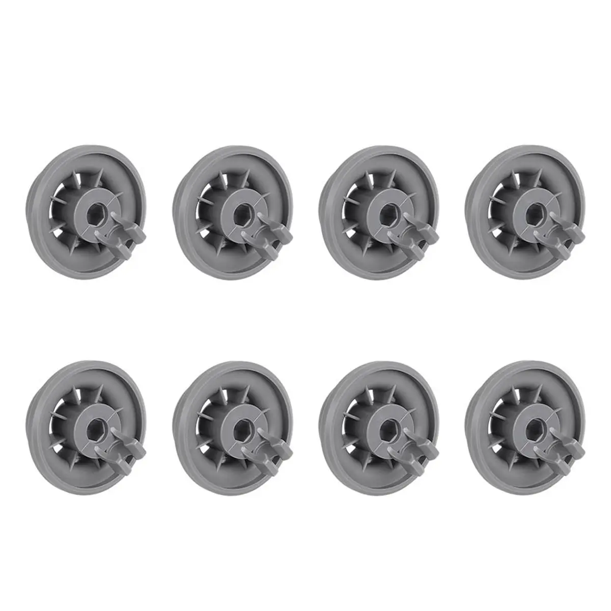 (DT37) 8PC Dishwasher Basket Roll Parts for Bosch/Beko/Siemens/Neff Dishwasher Lower Bottom Basket Wheel Accessory
