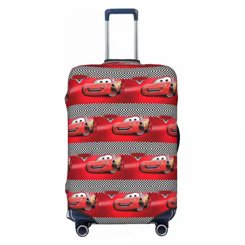 Custom Lightning McQueen Anime Luggage Cover Funny Suitcase Protector Covers Suit For 18-32 inch