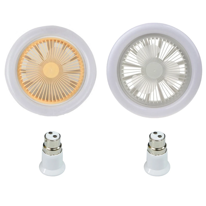 10.2inch Fan Lamp Flush Mount with B22 to E27 Converter 85V-265V for Home