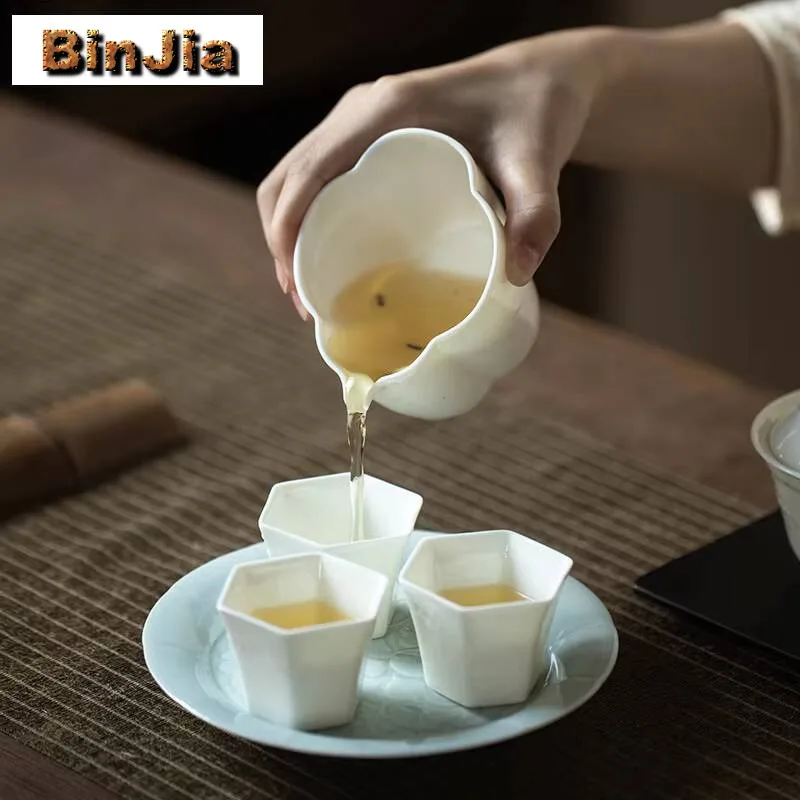 190 مللي الأغنام الدهون اليشم الأبيض الخزف إبريق الشاي اليدوية الإغاثة تشا هاي العدالة كوب الصينية مجموعة لوازم الديكور الحلي #2
