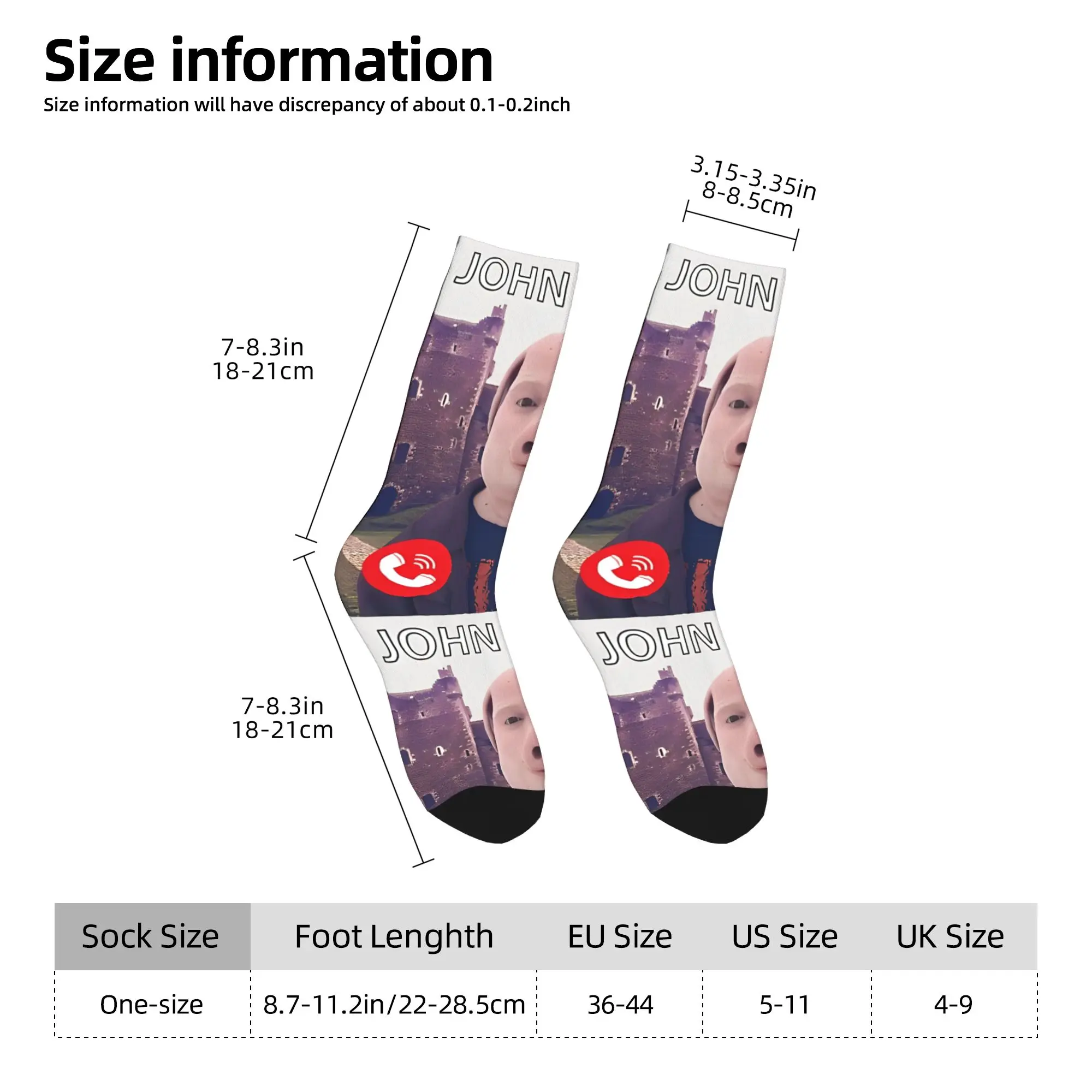 Calcetines de moda para hombre Harajuku John Pork Is Calling calcetín poliéster deporte medias de mujer Primavera Verano Otoño Invierno,