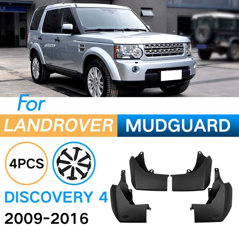 

4PCS Car Mudguard Mud Flaps Splash Mud Guard Fender For Land Rover Discovery 4 LR4 2009-2016 Car Accessories