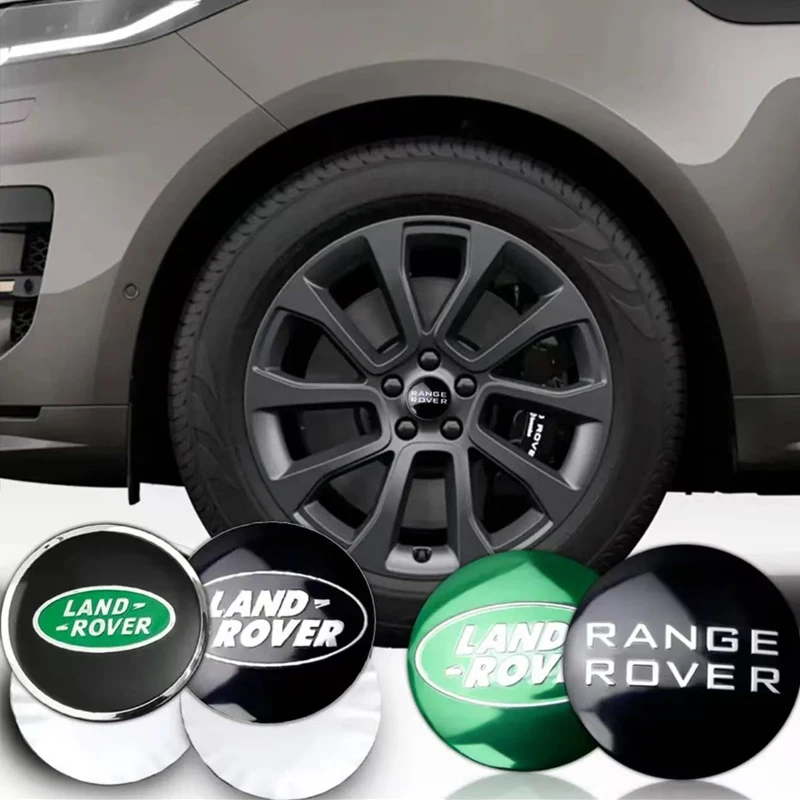 4Pcs Car Wheel Stickers 56MM Auto Center Hub Cap Decal For Land Rover Range Rover Evoque Velar Defender Discovery Freeland