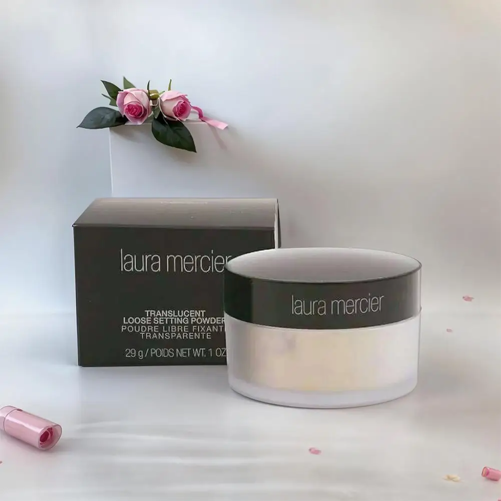 بودرة مكياج فضفاضة للتحكم في الزيت 29 جرام، لمسة نهائية طبيعية عارية، مقاومة للعرق، كريم أساس غير لامع، شفافة للعناية بالجمال