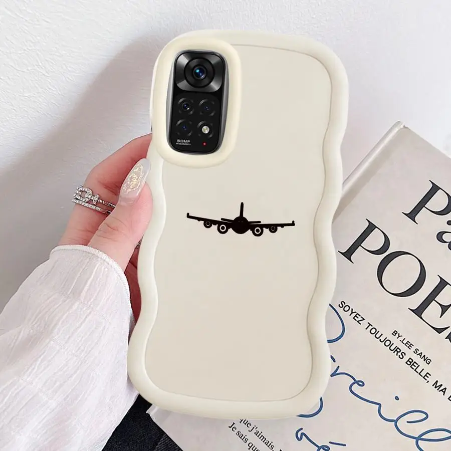 Soft Phone Cover Case for Xiaomi Redmi Note 15 9S 14 Pro A1 A2 A5 A3 13 Pro Plus 10 8 12 11 9 12C 13C Night Flight Plane