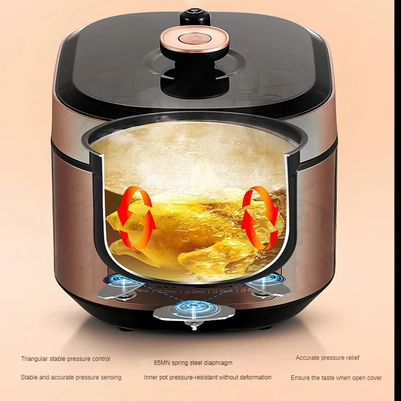 ميديا طنجرة الضغط ذكي 6L 5L طنجرة الأرز غير عصا 2 الأواني الداخلية مع قدر الضغط الكهربائي باخرة إبقاء الطعام طازجًا