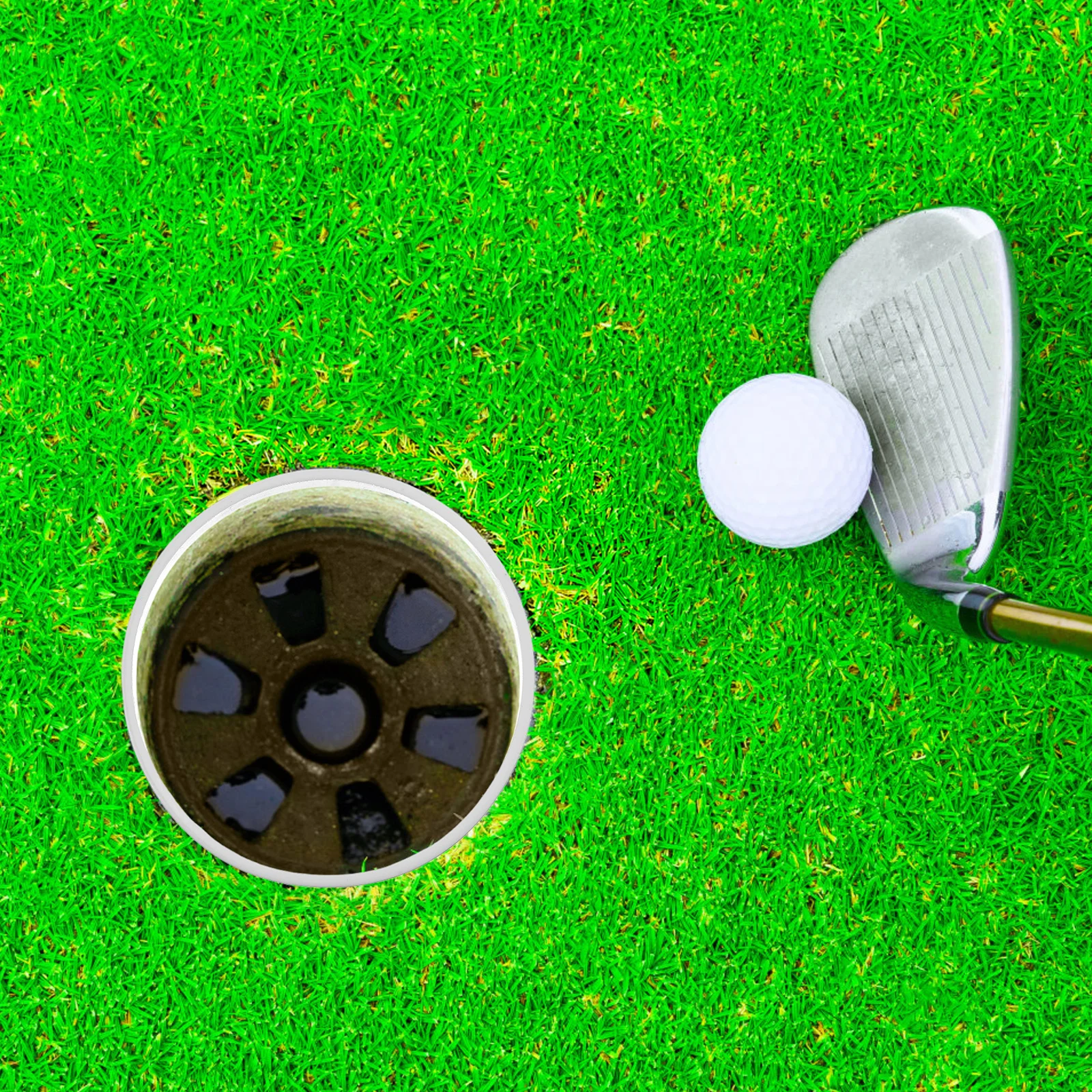

5Pcs Hole Cup Rings Plastic Tough Protective Accessories Outdoor Golf Hole Ring for Stable Visibility Plastic Rings