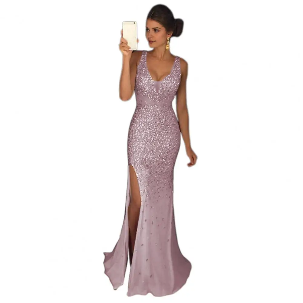 

Women Evening Dress Sexy Sequin Women Party Sling Dress Elegant Sleeveless Backless Hip Package Sheath Dresses 2024 Fashion Club