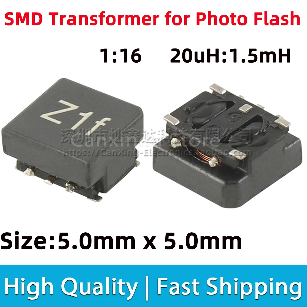 5pcs TTRN-0530H-029-T SMD Driver Transformer 1:16 120uH:1.5mH For Photo Flash Capacitor Charger TTRN-0530H-029