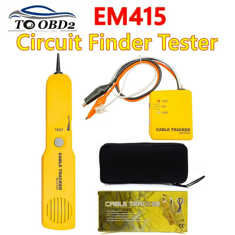 

EM415 Автомобильный короткий и открытый детектор, тестер для поиска цепей, инструмент для ремонта автомобиля, детектор, трекер для кабеля