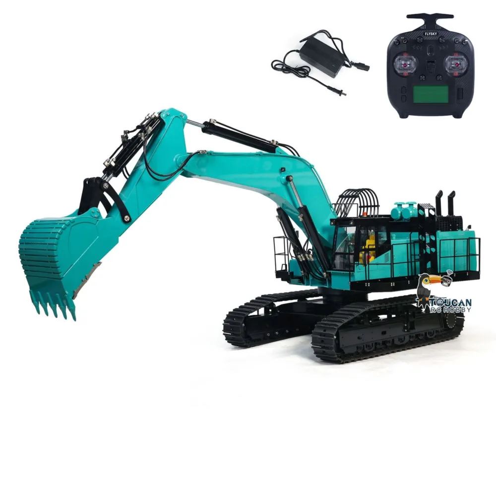 PC1250 Huge RC Metal Hydraulic Heavy Excavator 1/8 Scale Construction Vehicle Light Machine Car Trucks Vehicle Toys for Adults