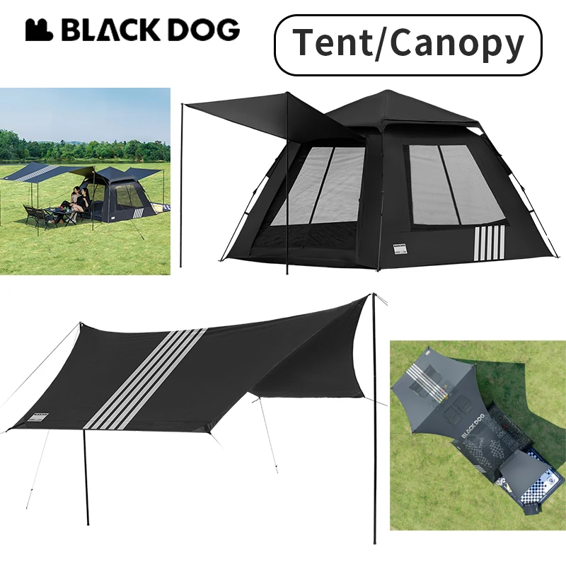 

Naturehike BLACKDOG Automatic Tent Expanded Canopy Black Coated UPF50+ Portable Quick Open Camping Picnic Family Waterproof Tent
