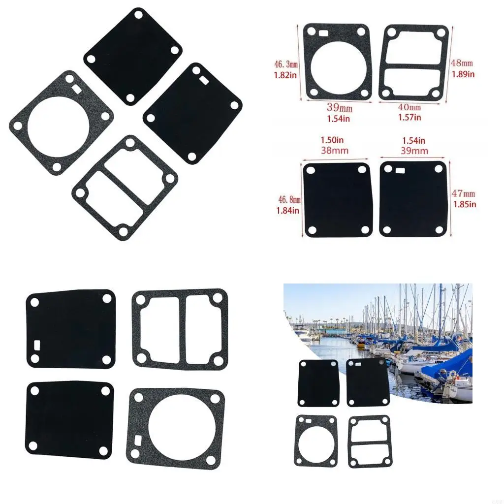 

6XDF strong Sealing Gasket Set Quick Installation Carburetor Gasket Pack 6G1-24432 Replacement for Boat Motors