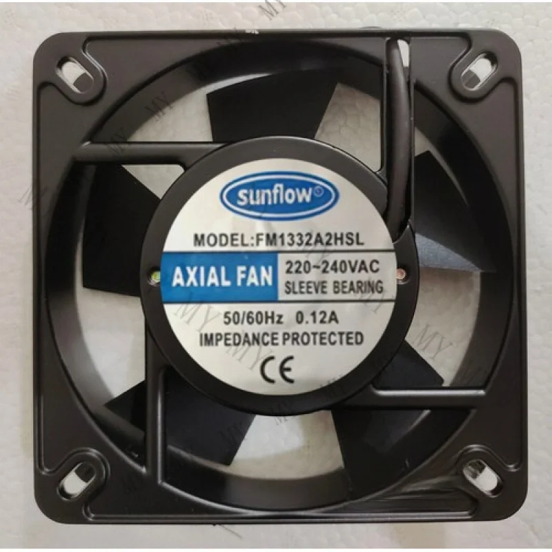 

TT 1 PCS FOR sunflow FM1332A2HSL 220V 0.12A 13532 13.5cm 2 wire aluminum frame fan