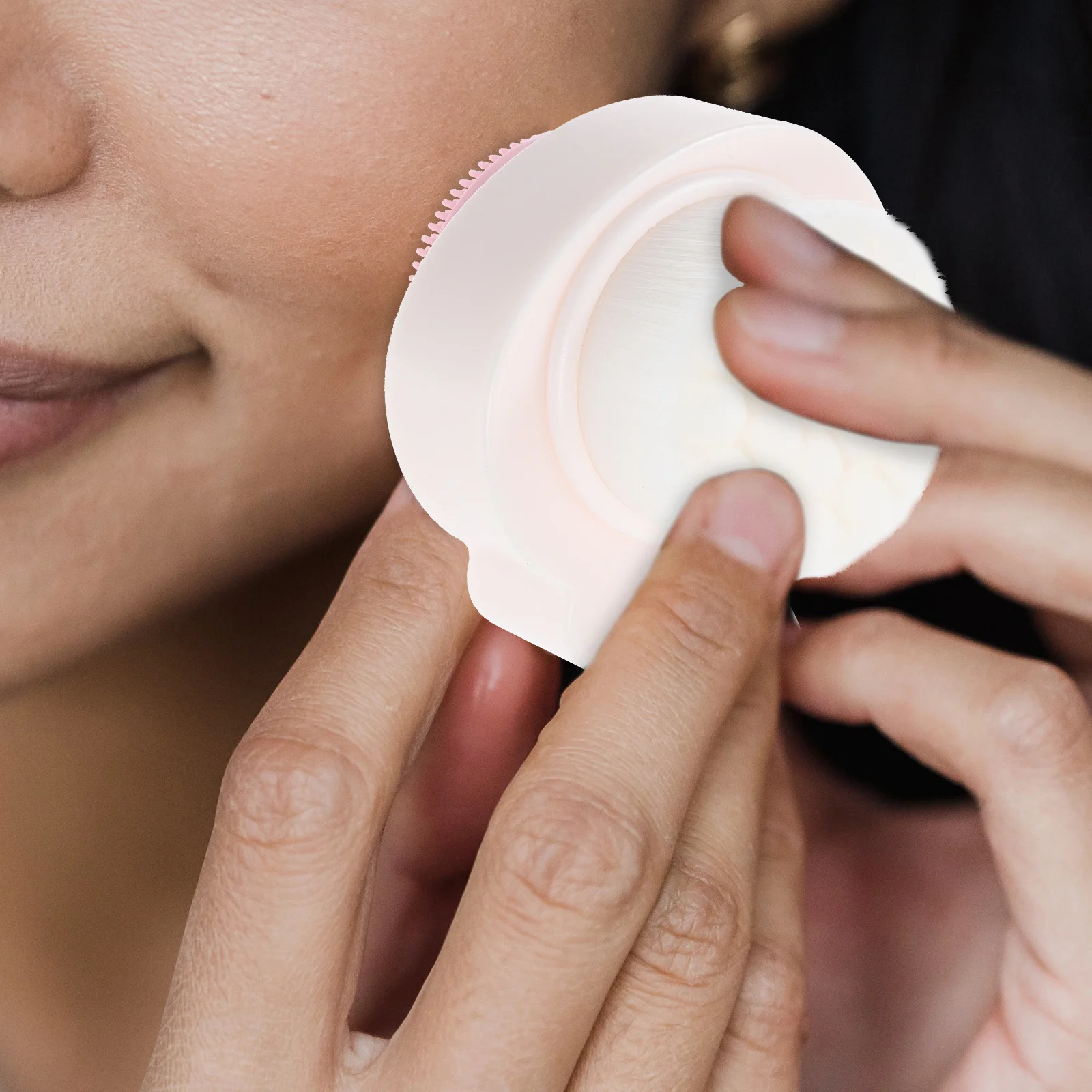 منظف غسل الوجه، فرشاة تقشير للنساء، أداة آمنة وعملية للاستخدام اليومي، شعيرات سيليكون لطيفة على الجلد #6