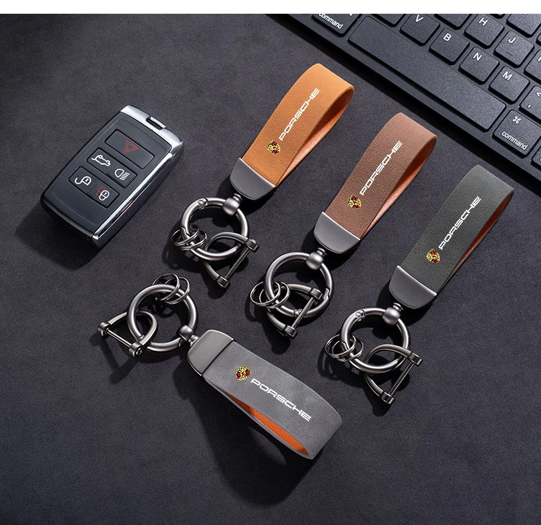 Key Ring Sport Car Keychain Custom Car Emblems Gift For Porsche 911 Cayenne Carrera-GT 928 Panamera Boxster Macan 918-Spyder 968