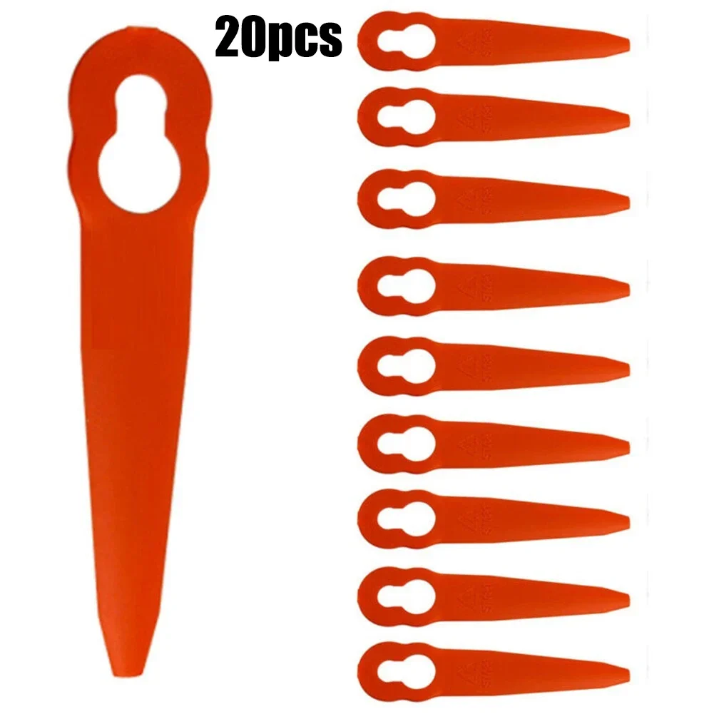 Pack Of 20 Trimmer Blades Plastic Red For Stihl FSA 45 Polycut 2-2 Cordless Trimmer Knifes ST089 Blades Replacement Garden Tools