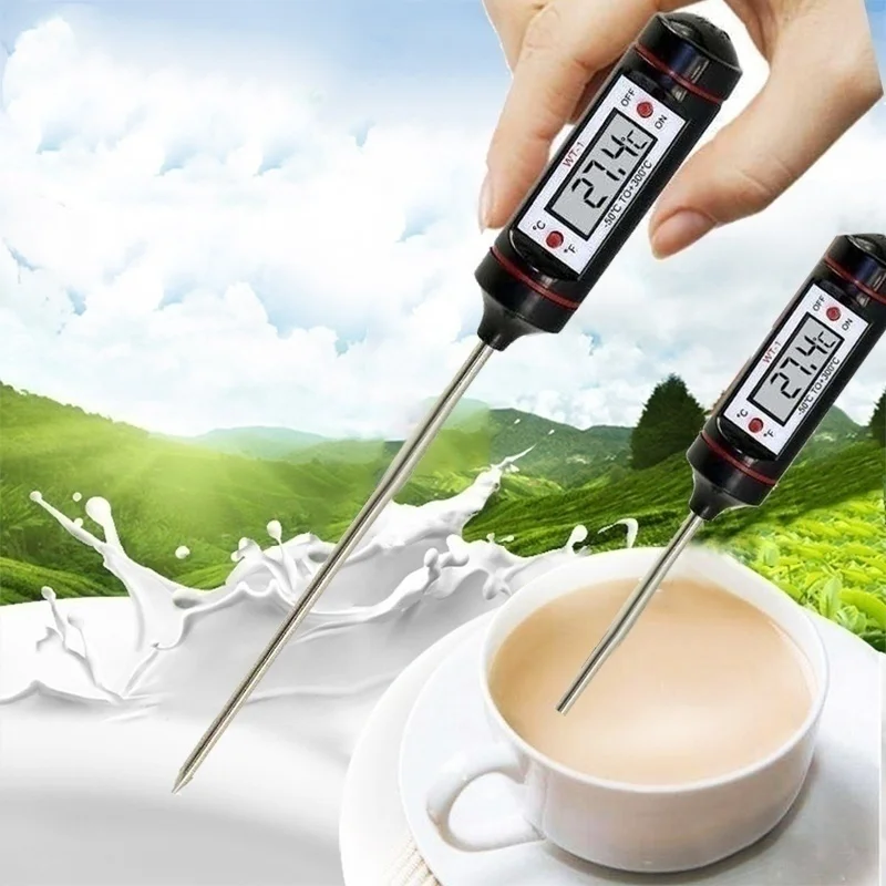 Useful Stainless Steel Digital Food Thermometer Probe For Kitchen Cooking BBQ Meat Steak Turkey Wine Temperature Test
