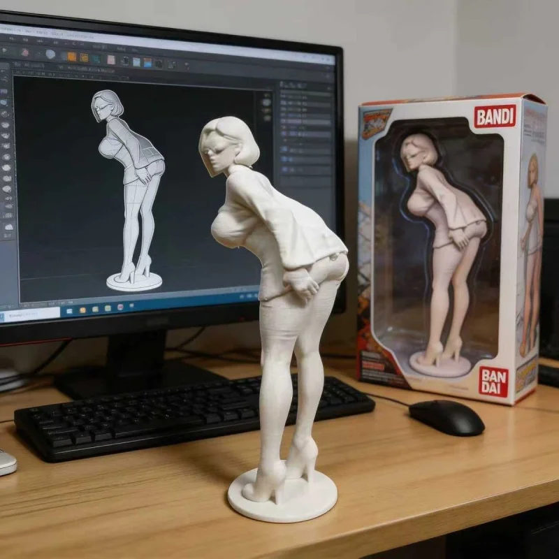 3 Printed figurine action figure character sexy goddess plump desktop beautiful woman model