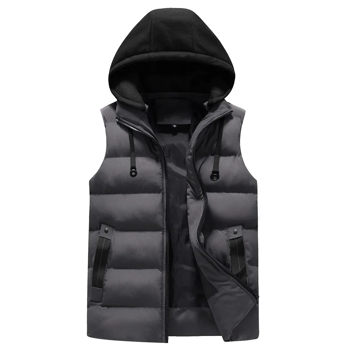 Men's Vest Jacket Winter Waterproof Warm Sleeveless Men Jacket Fashion Hooded Casual Vest Men Autumn Thicken Waistcoat