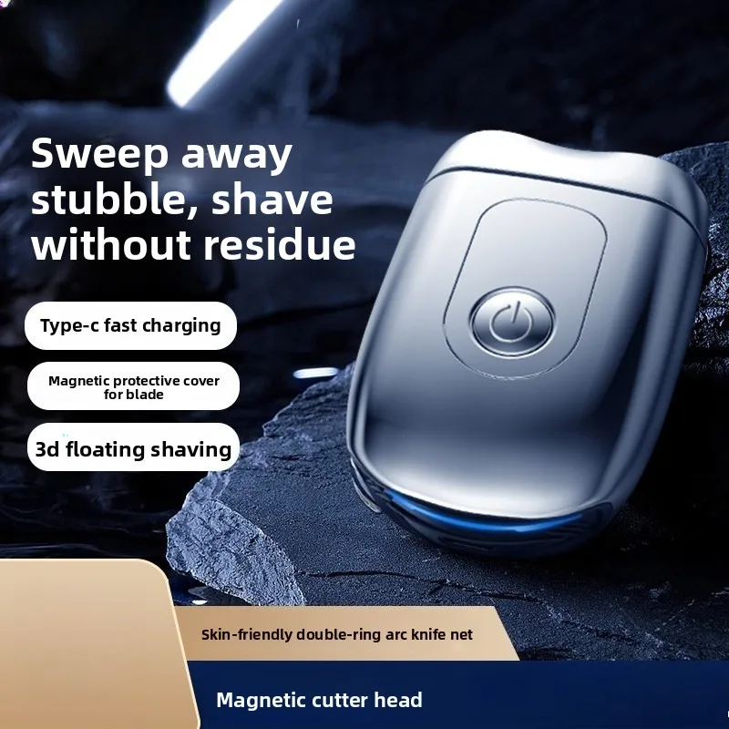

USB Rechargeable Electric Washable Shaver Men's Double Head Mini Travel Portable