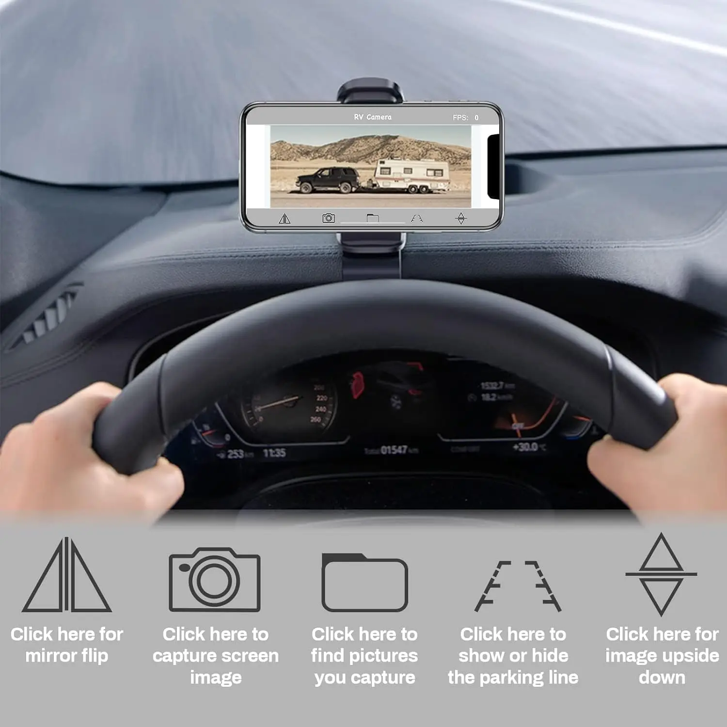 Wireless Hitch Camera with WiFi, Magnetic Mount, Night Vision for Trailers, RVs, Trucks - iPhone/Android Compatible