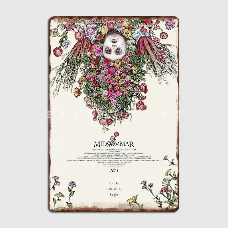 Midsommar Japanese Film Poster Metal Sign Club Club Bar Customize Mural Painting Tin Sign Posters