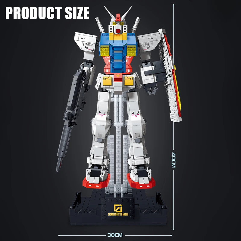 Technical Anime Ancestor Storm Model Building Blocks MOC 1528 PCS Assemble Figures Mechanical Armor Robot Bricks Toys for Kids