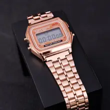 Digitale Pols Horloge F91w Verstelbare Business Electronic Clock Met Stalen Band Zilver, Digitaal Horloge, Metalen Polshorloge, Lcd -wijzerplaat