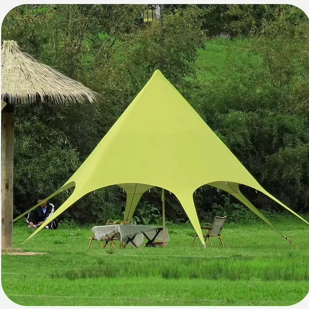 

Custom Large Double Top Pop Up Spider Event Tent Camping Beach Star Spider Tent For Outdoor Display Events