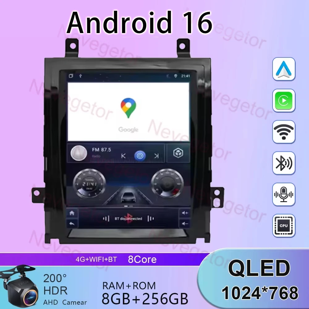 Android 16 Radio GPS 9.7‘’ For Cadillac Escalade 2007 2008 2009 2010 - 2013 Car Video Player Navigation Stereo Multimedia Head