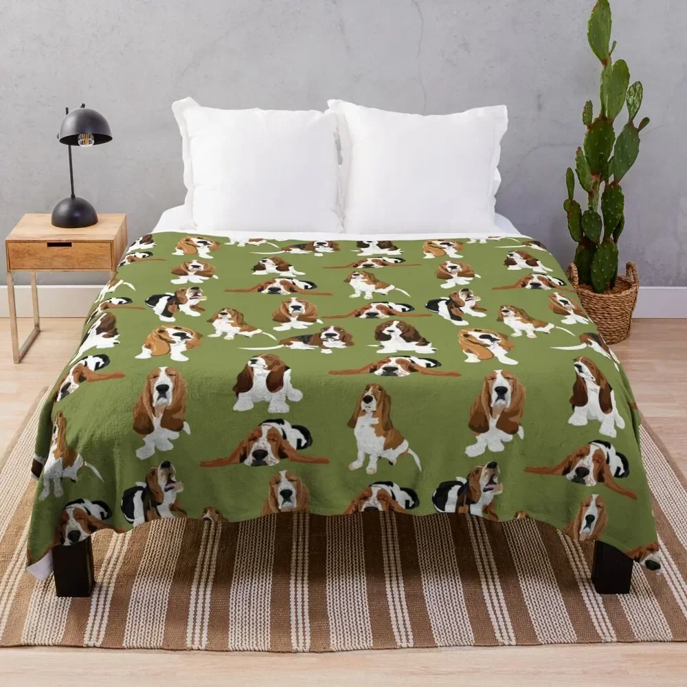 

Basset Hound Throw Blanket Beach Single Blankets