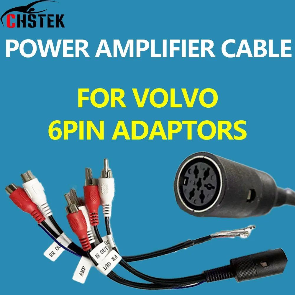 

CHSTEK power amplifier cable For Volvo S60 S40 XC70 V70 V40 6pin RCA adaptors 123188888888866666666666666666661231