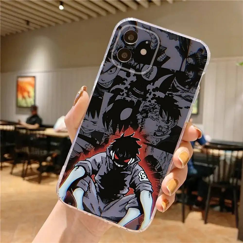 เคสโทรศัพท์ลายอนิเมะ F-Fire สำหรับ iPhone 17,16,15,14,13,12,11 Pro,Max,Plus,X,XS,XR,SE4,E Mini แบบใส นิ่ม