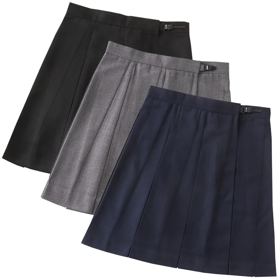 Japanese School Dresses Sailor Suit Plain Pleated Skirt Jk Uniforms College Middle School Costume Black Blue Gray