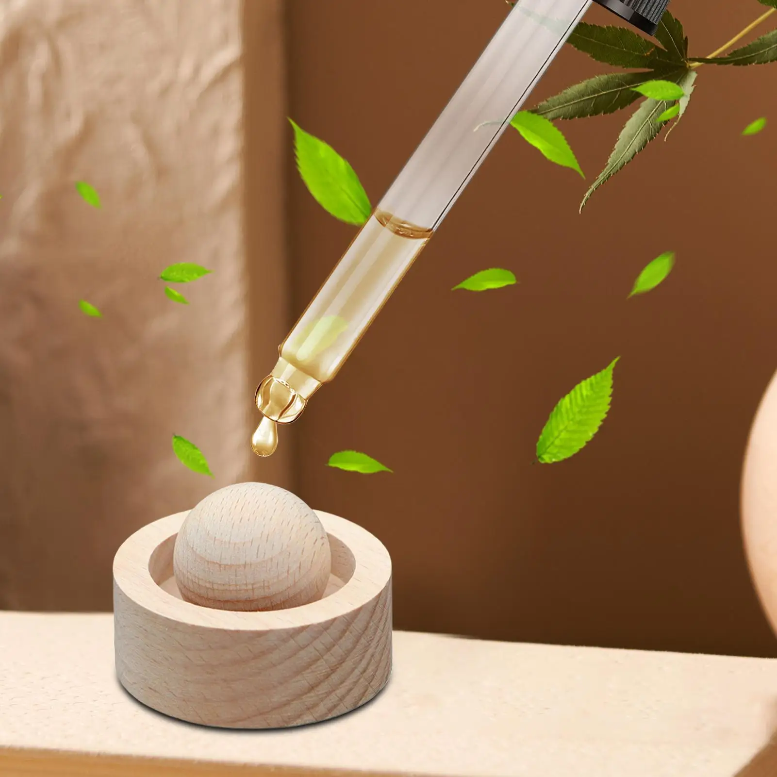 Car & Home Essential Oil Diffuser - Made of Wood Mini Cute Natural Fragrance Diffuser Suitable for Bedroom Living Room Bathroom