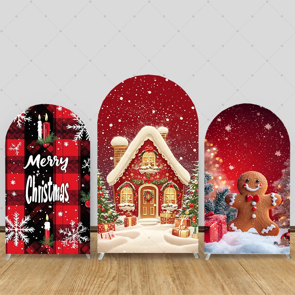 

2-sided Arch Backdrop Christmas Cover Christmas Themed Decorative Photography Backdrop Panel Backdrop prop Photography Studio