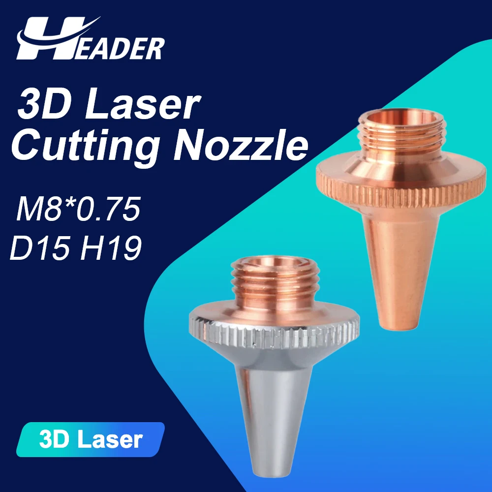 Raytools 3D Laser Nozzle M8 D15 H19 Single Layer Double Layer For Raytools BT210S BM111 BM109 3D Fiber Laser Head HAN'S Precitec