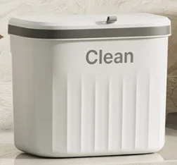 Covered Hanging Garbage Bin 8.5 Litre Capacity Wall And Cabinet Mounted Space Saving Trash Can With Sealing Lid Multipurpose Was