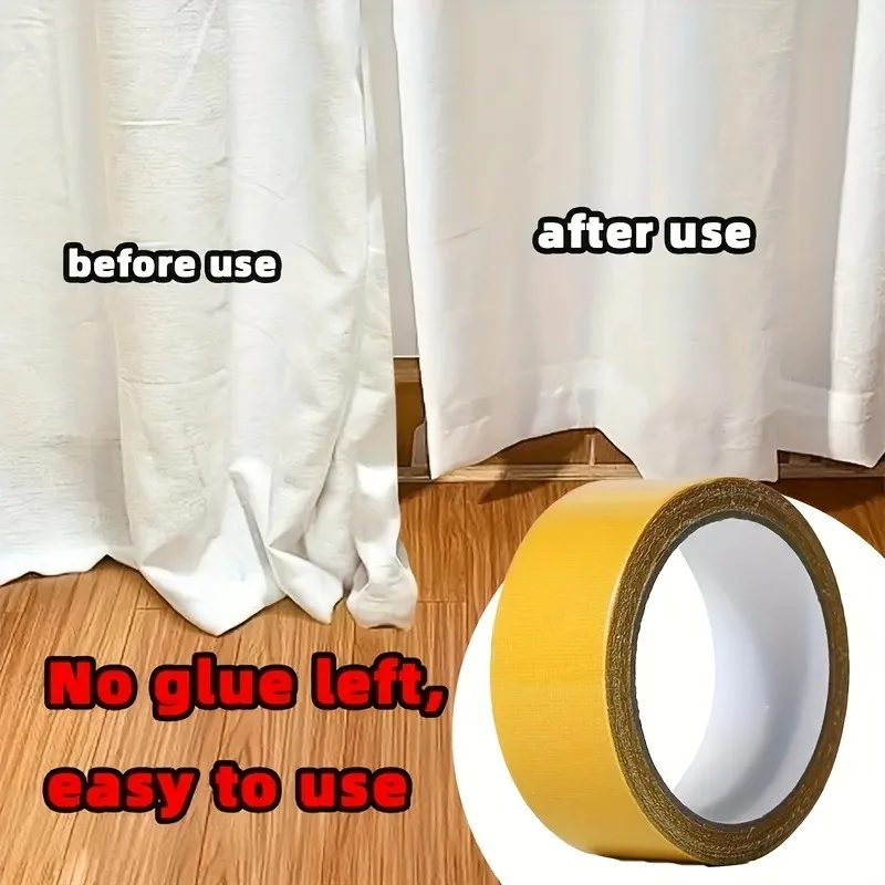 Curtains shortening tape, multifunctional adhesive, convenient roll packaging, suitable for curtains, durable and long-lasting